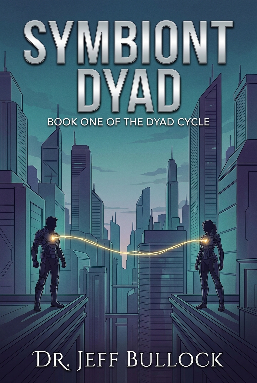 Symbiont Dyad, a novel by Dr. Jeff Bullock, front cover